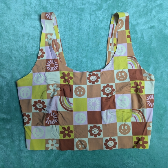 Retro Checker Cheek Boss No Show Bra Large - Picture 2 of 6